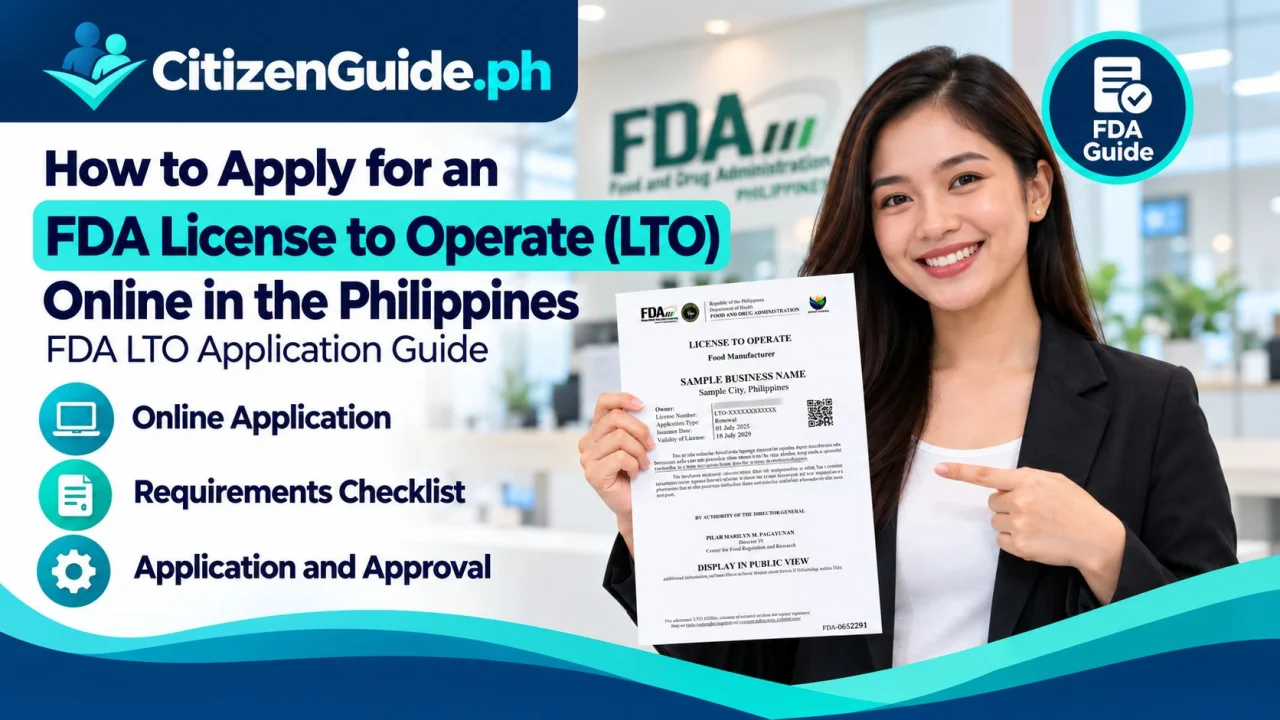 How to Apply for an FDA License to Operate (LTO) Online in the Philippines guide cover