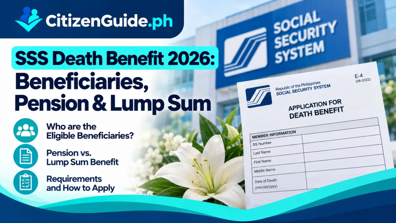 SSS Death Benefit 2026: Beneficiaries, Pension & Lump Sum guide cover