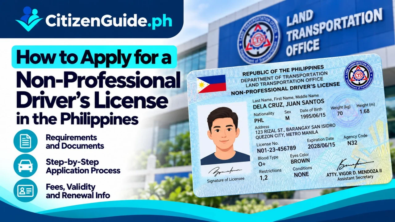 How to Apply for a Non-Professional Driver’s License in the Philippines guide cover