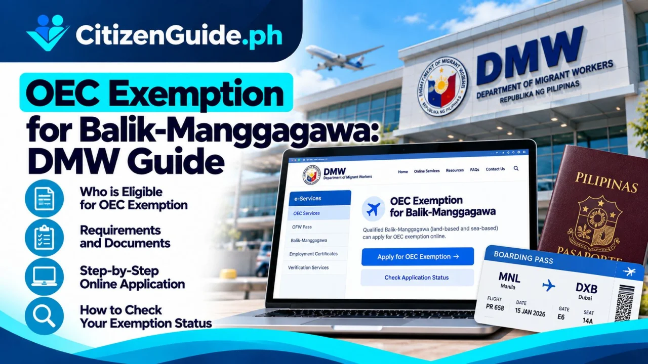 OEC Exemption for Balik-Manggagawa: DMW Guide guide cover