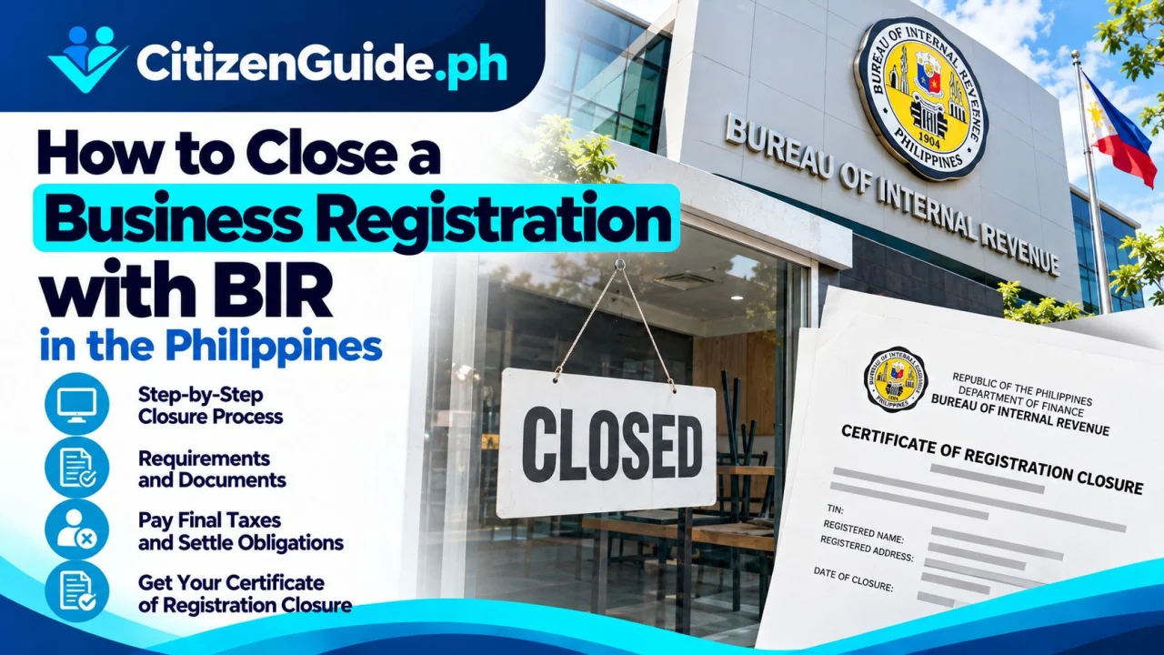 How to Close a Business Registration with BIR in the Philippines guide cover