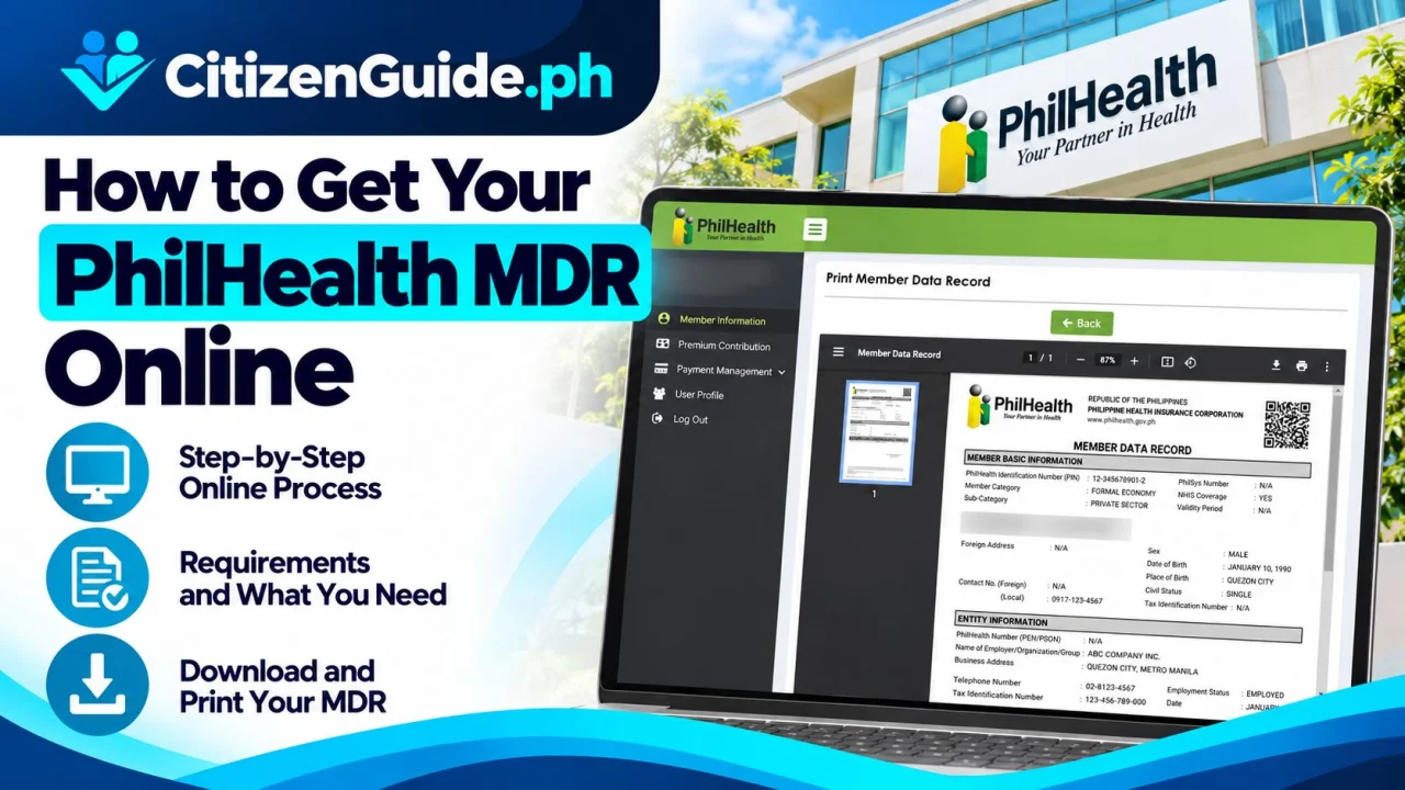 How to Get Your PhilHealth MDR Online guide cover