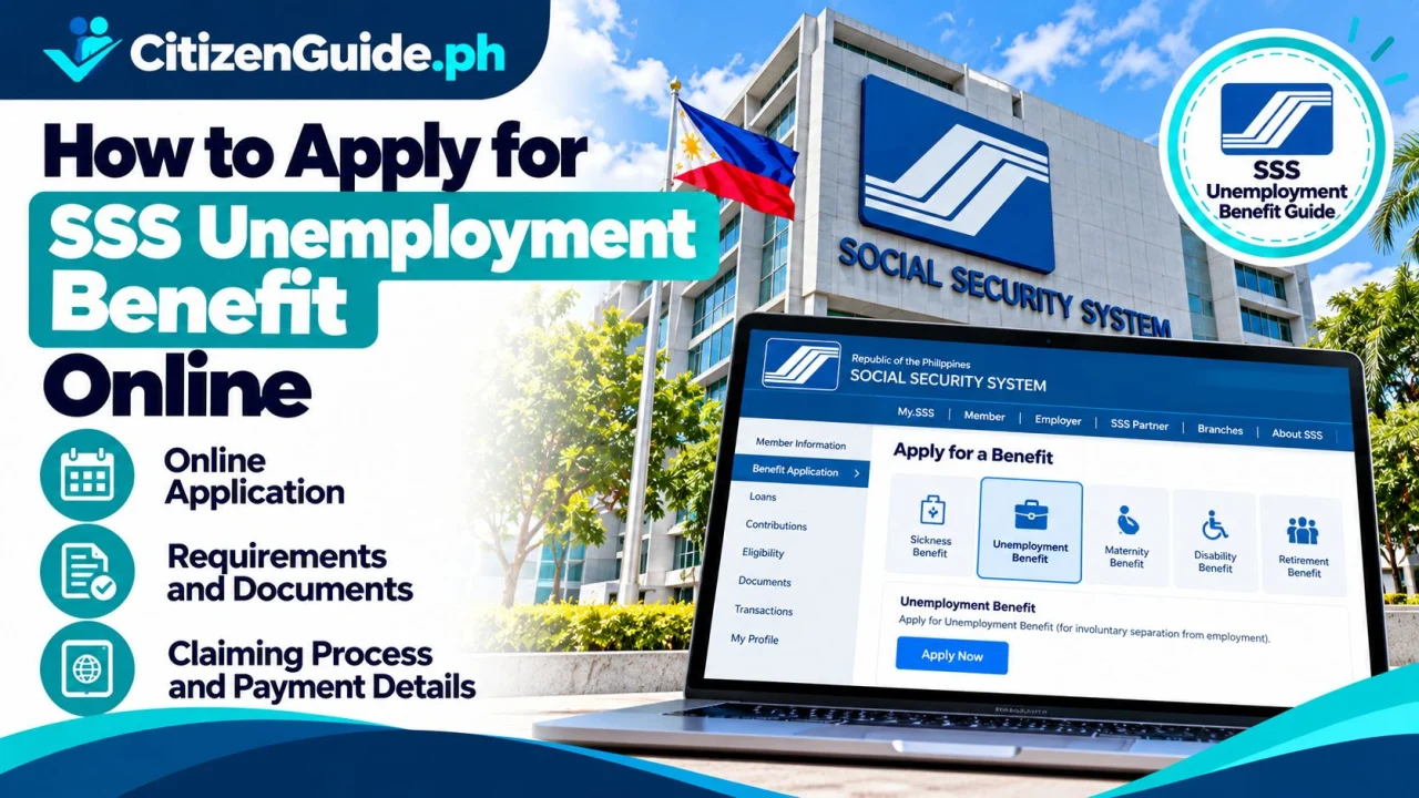 How to Apply for SSS Unemployment Benefit Online guide cover
